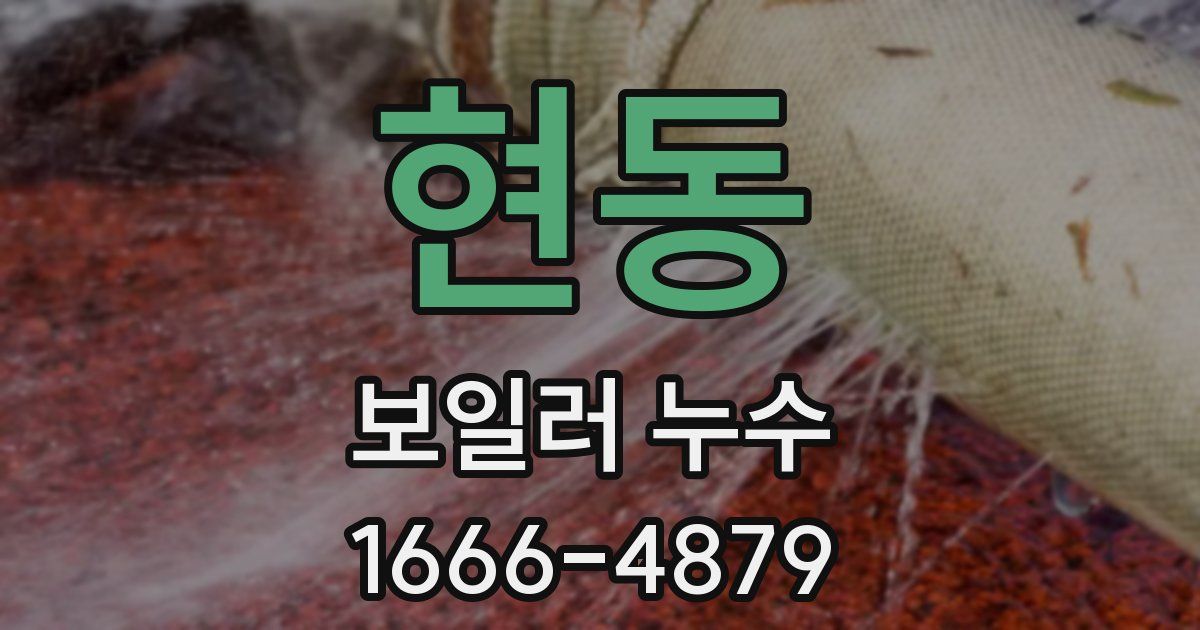 현동 보일러 누수
