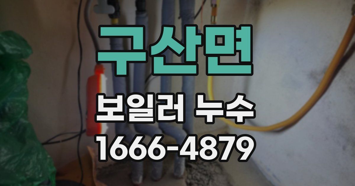 구산면 보일러 누수