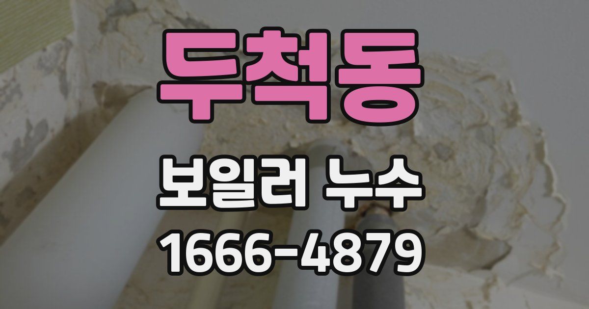 두척동 보일러 누수