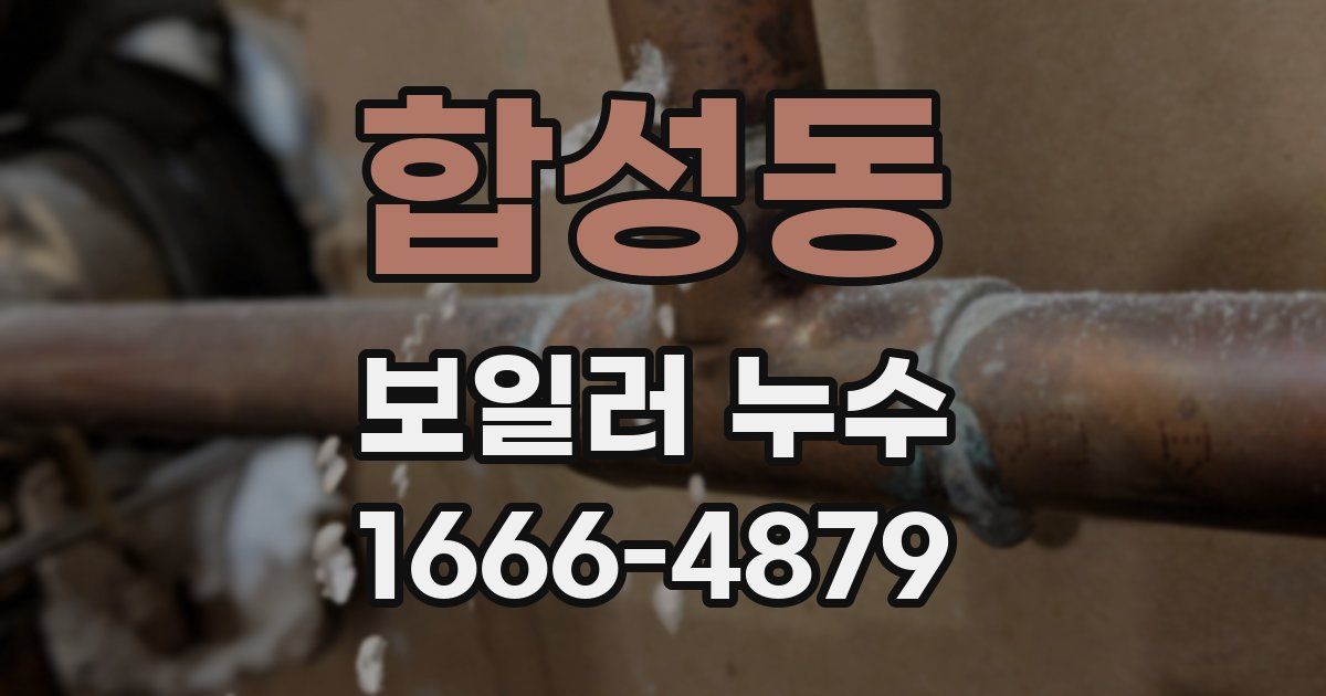 합성동 보일러 누수