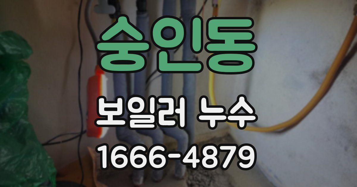 숭인동 보일러 누수