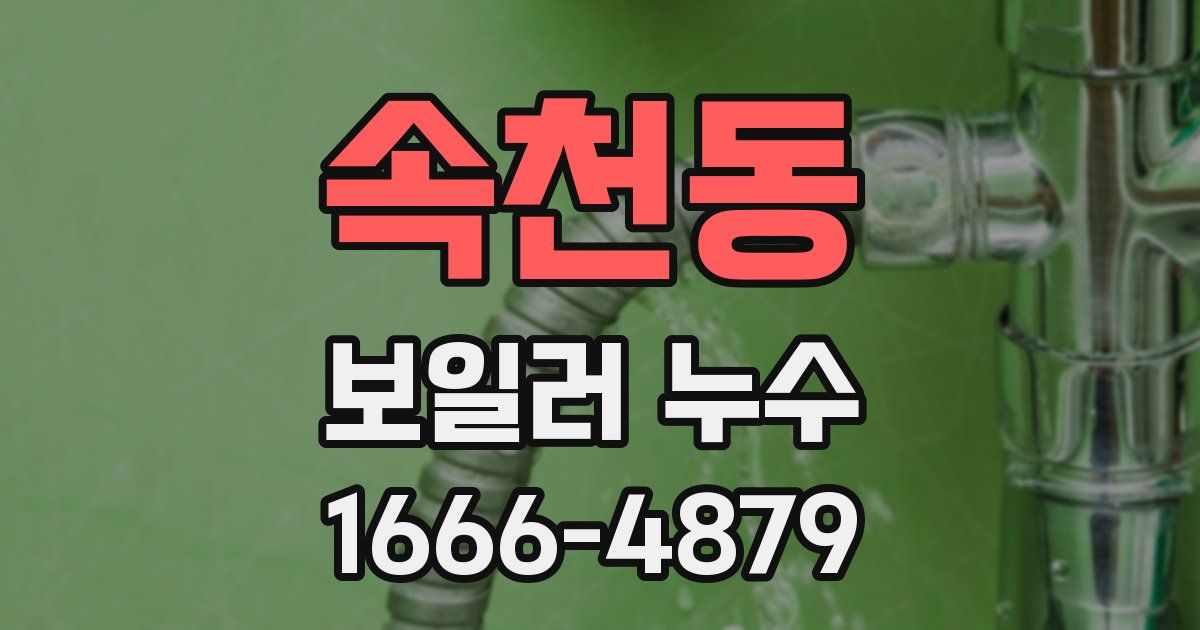 속천동 보일러 누수