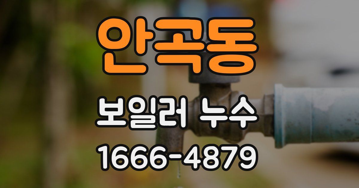 안곡동 보일러 누수