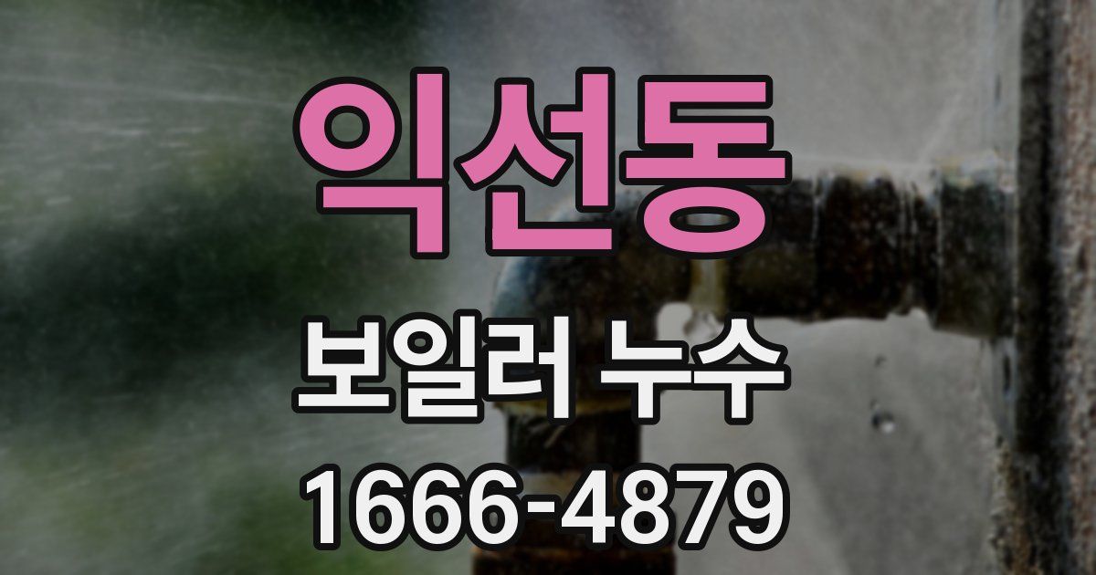 익선동 보일러 누수
