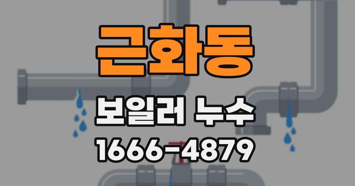 근화동 보일러 누수