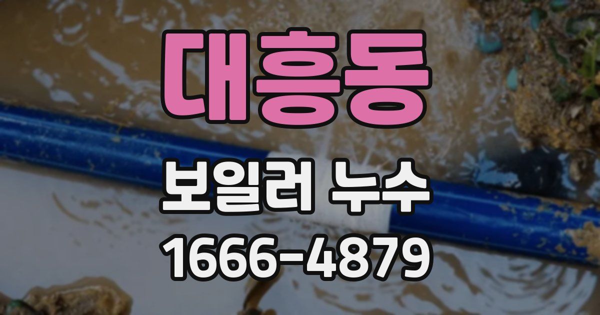 대흥동 보일러 누수