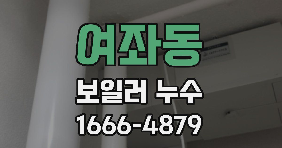 여좌동 보일러 누수