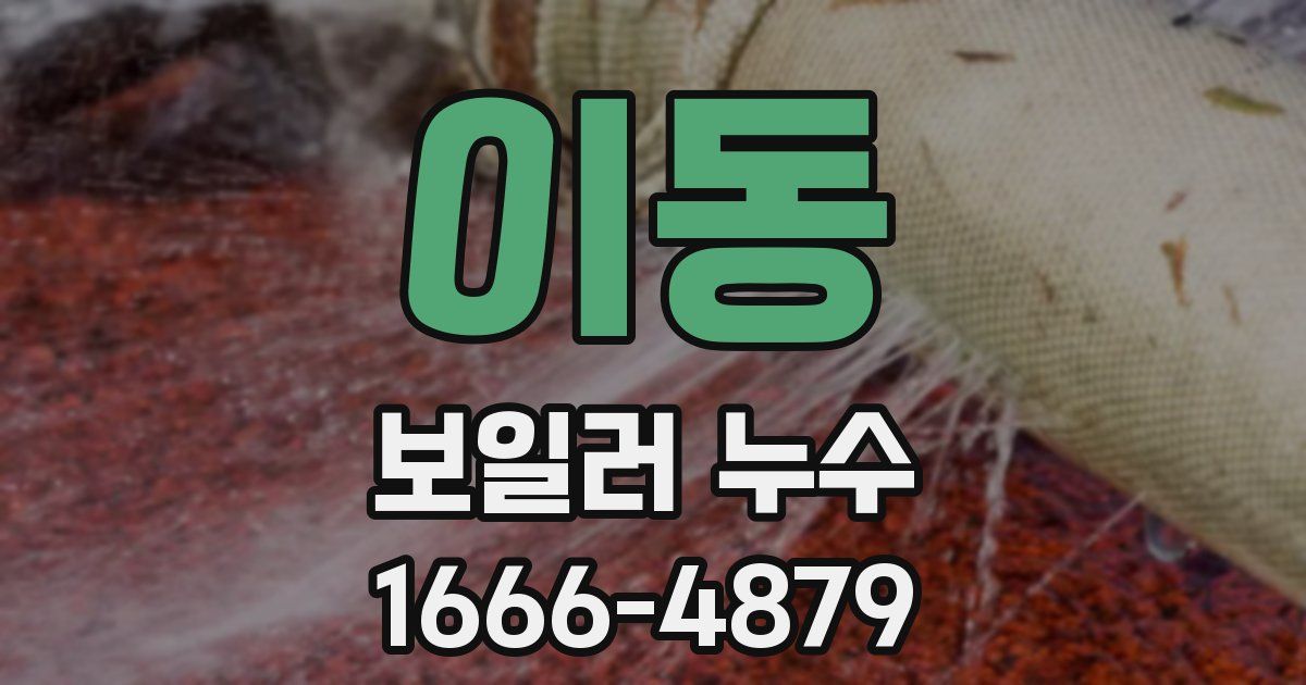 이동 보일러 누수