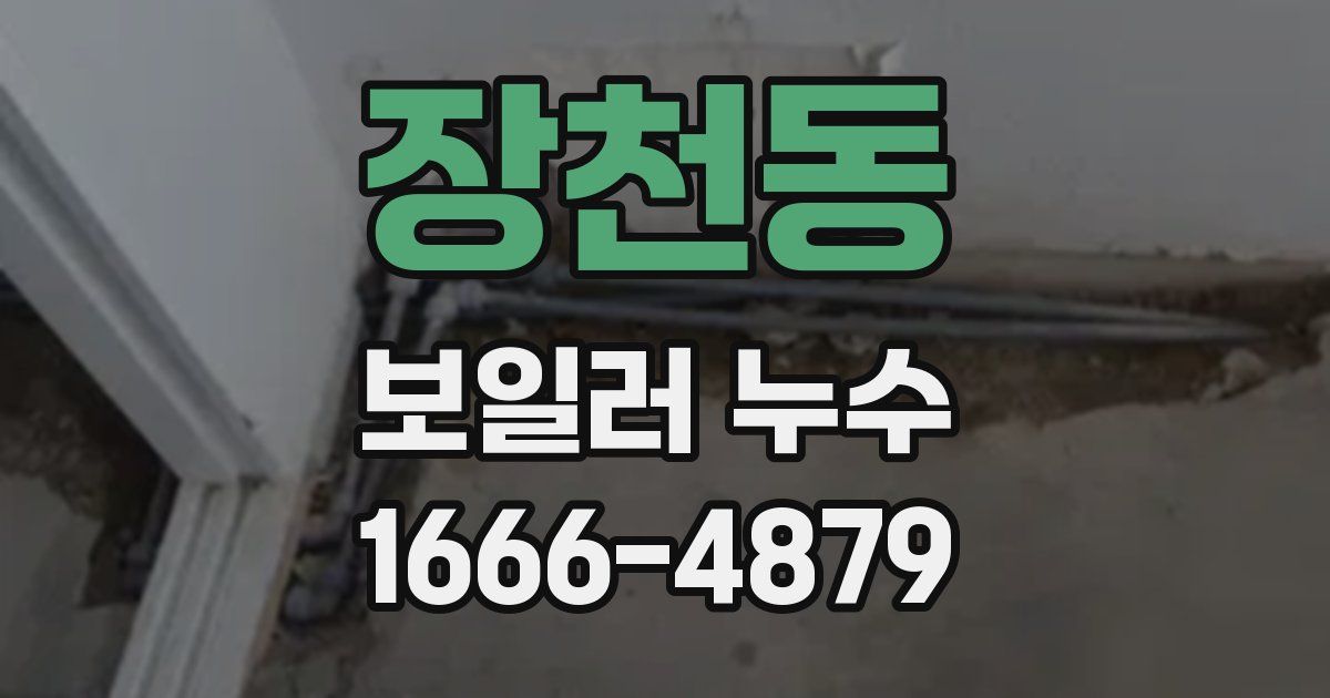 장천동 보일러 누수