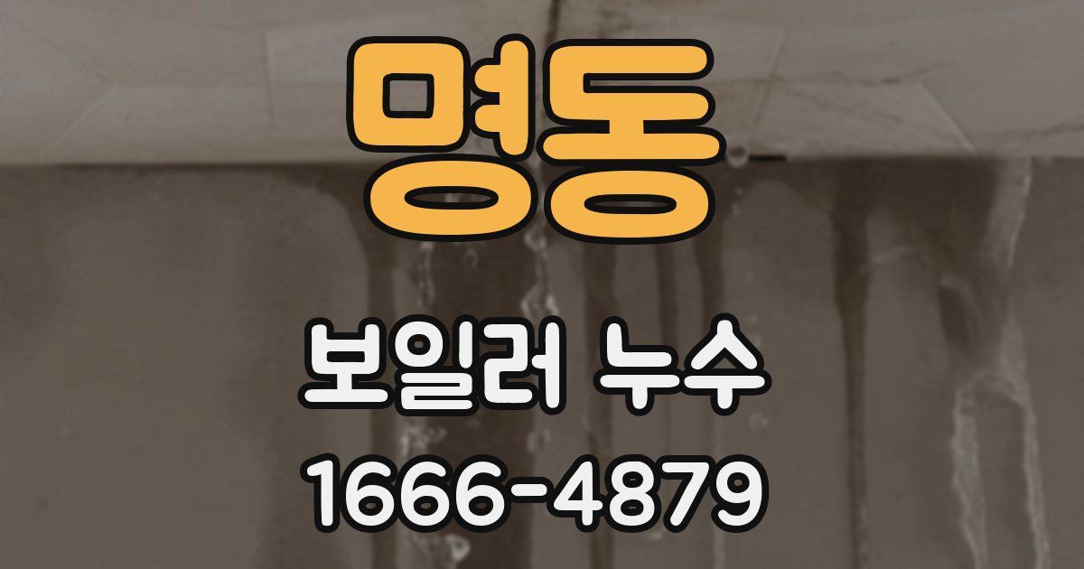 명동 보일러 누수