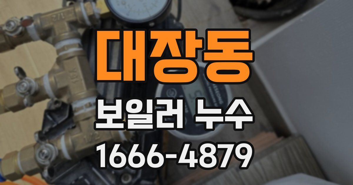대장동 보일러 누수