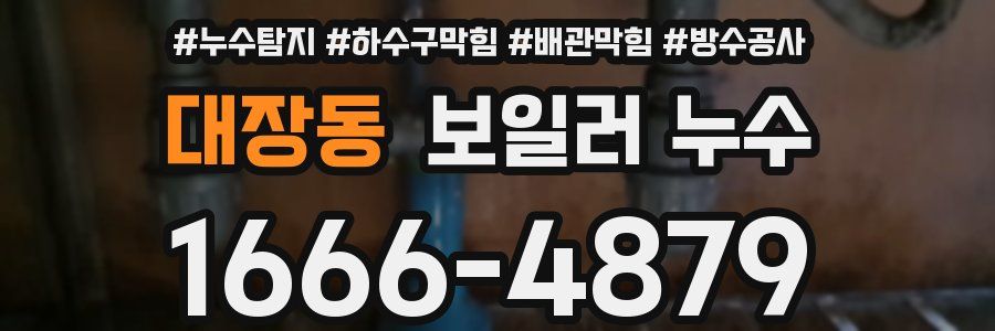 대장동 보일러 누수