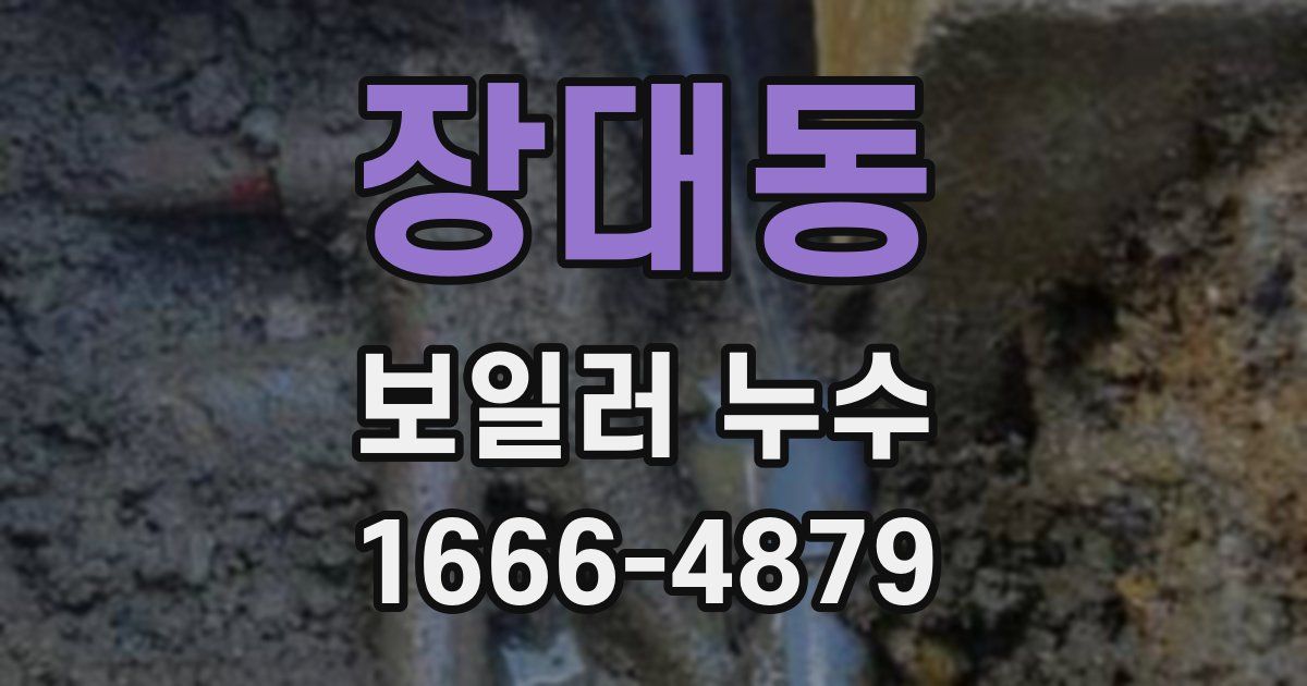 장대동 보일러 누수