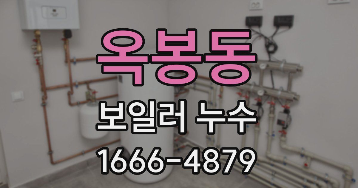 옥봉동 보일러 누수