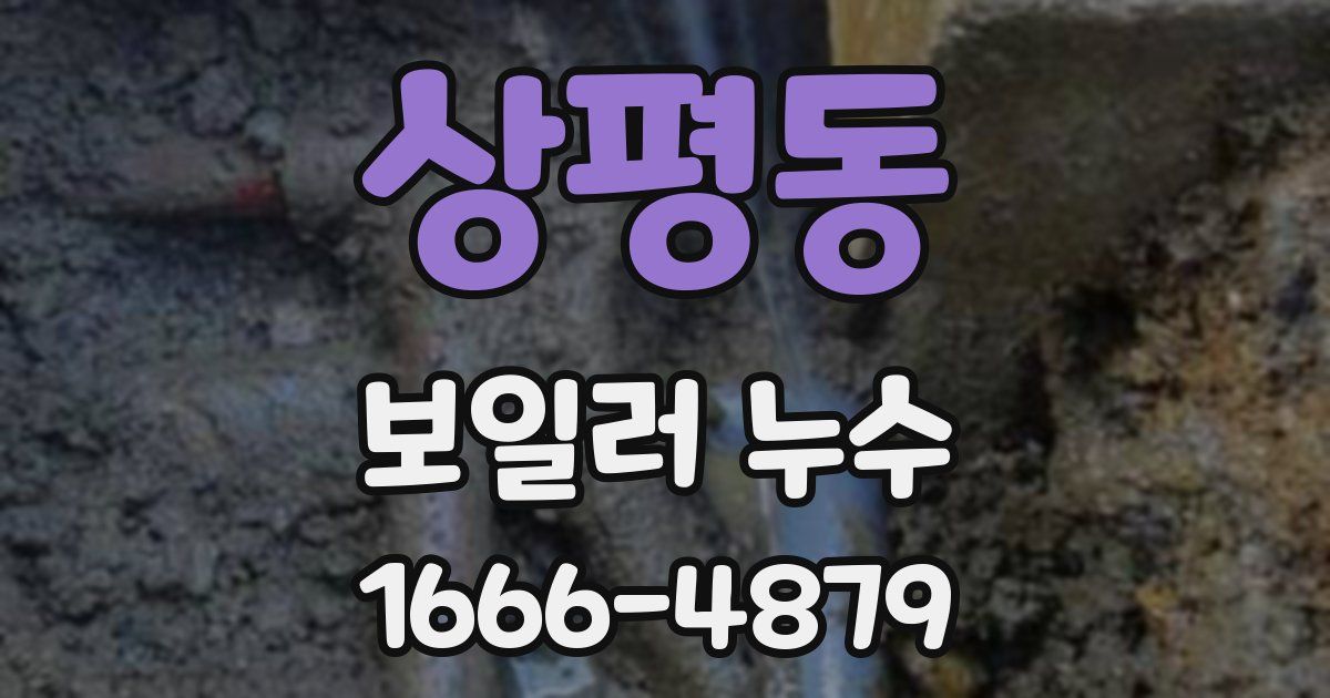 상평동 보일러 누수