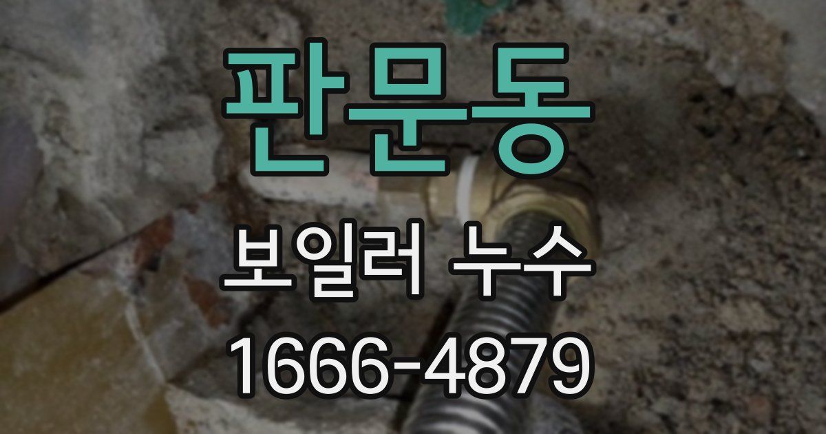 판문동 보일러 누수