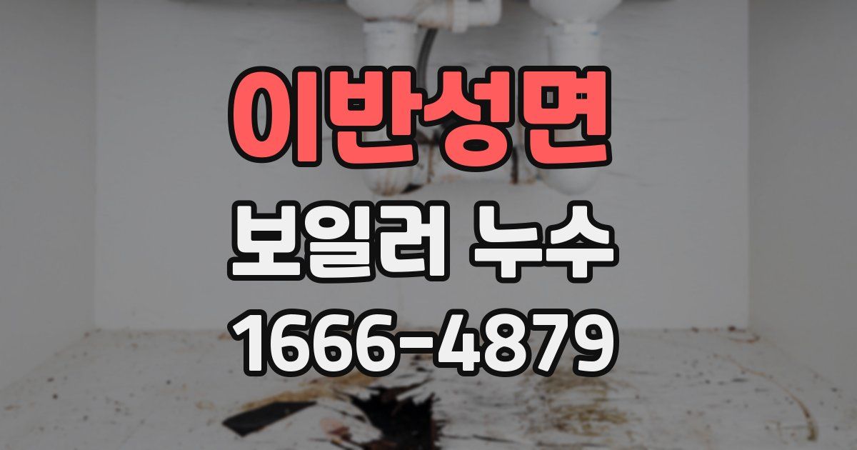 이반성면 보일러 누수