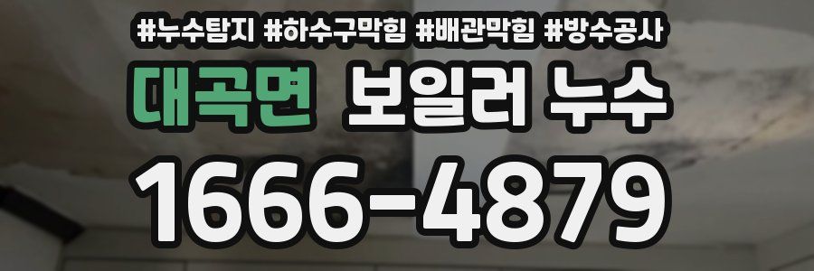 대곡면 보일러 누수
