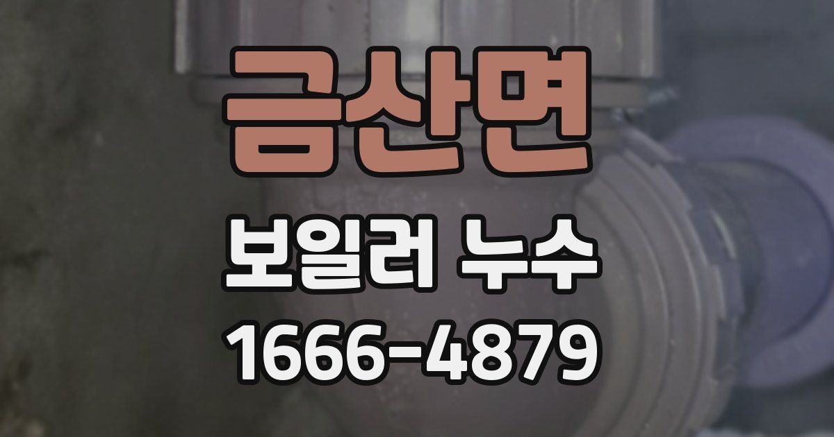 금산면 보일러 누수
