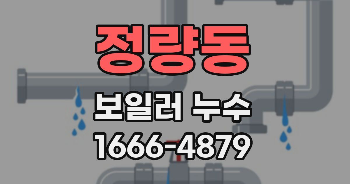 정량동 보일러 누수
