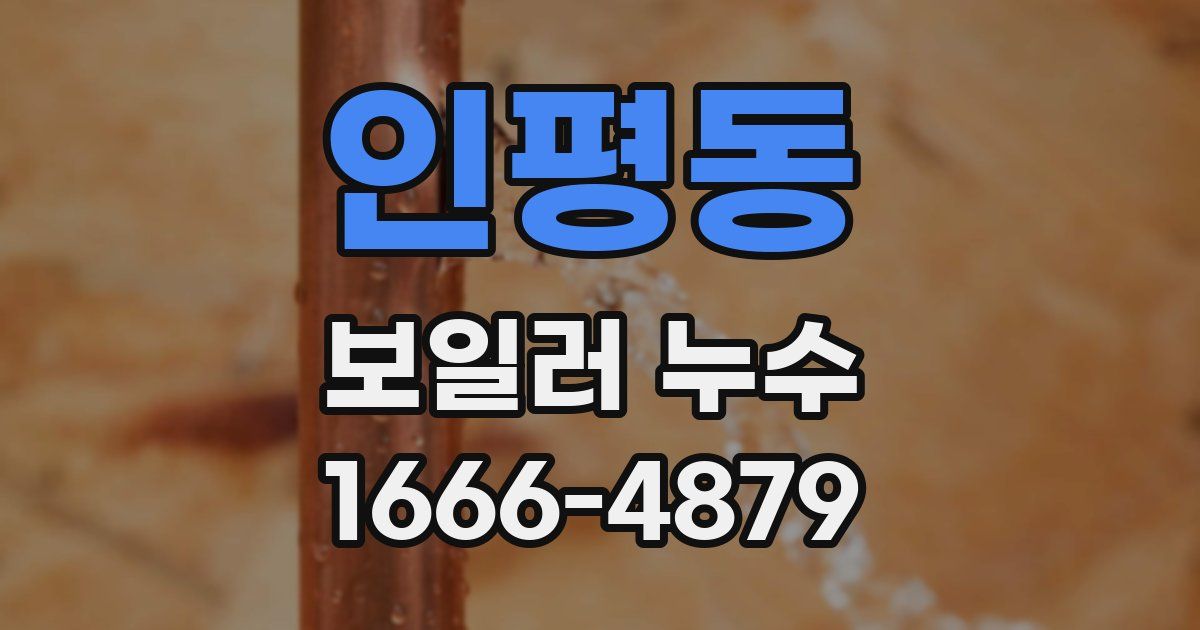 인평동 보일러 누수