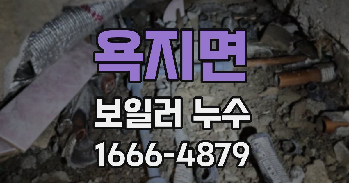 욕지면 보일러 누수