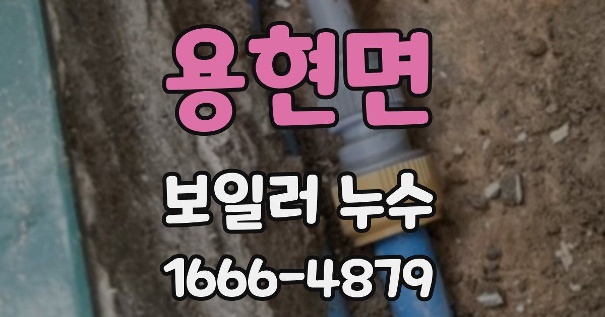 용현면 보일러 누수