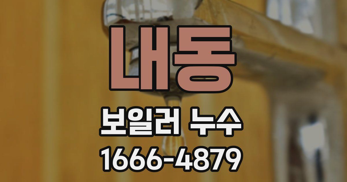 내동 보일러 누수