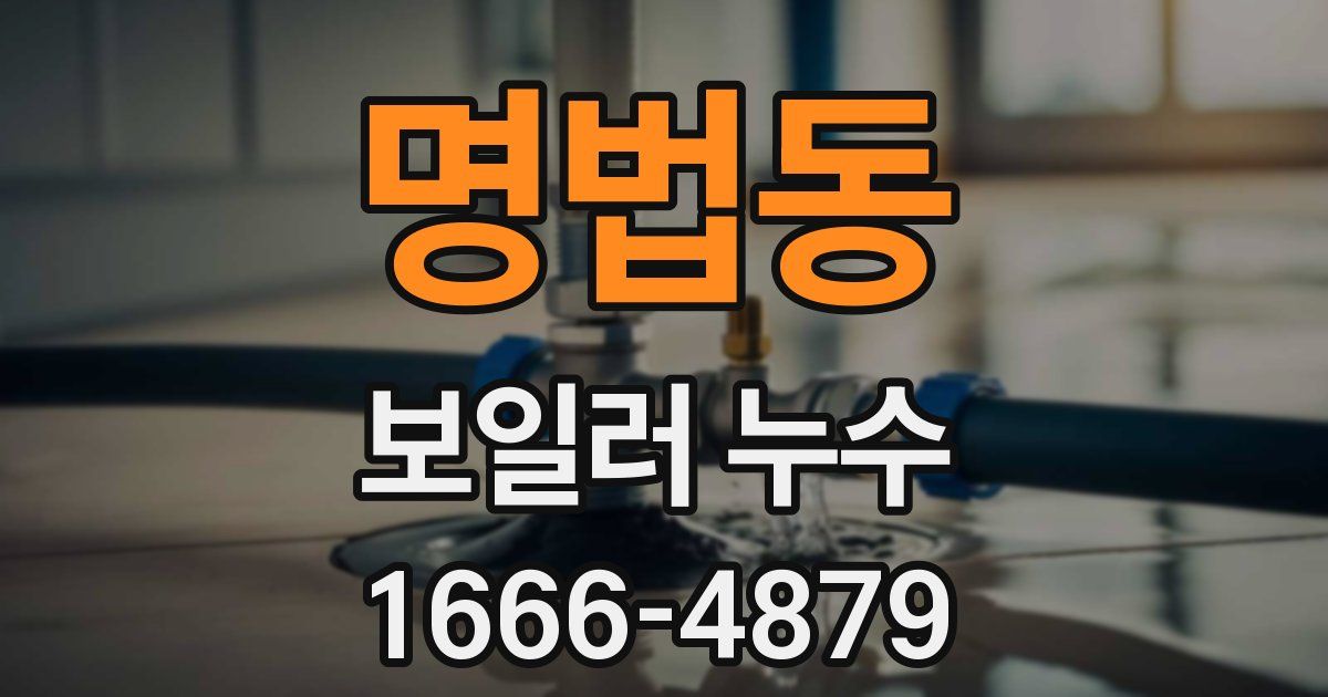 명법동 보일러 누수