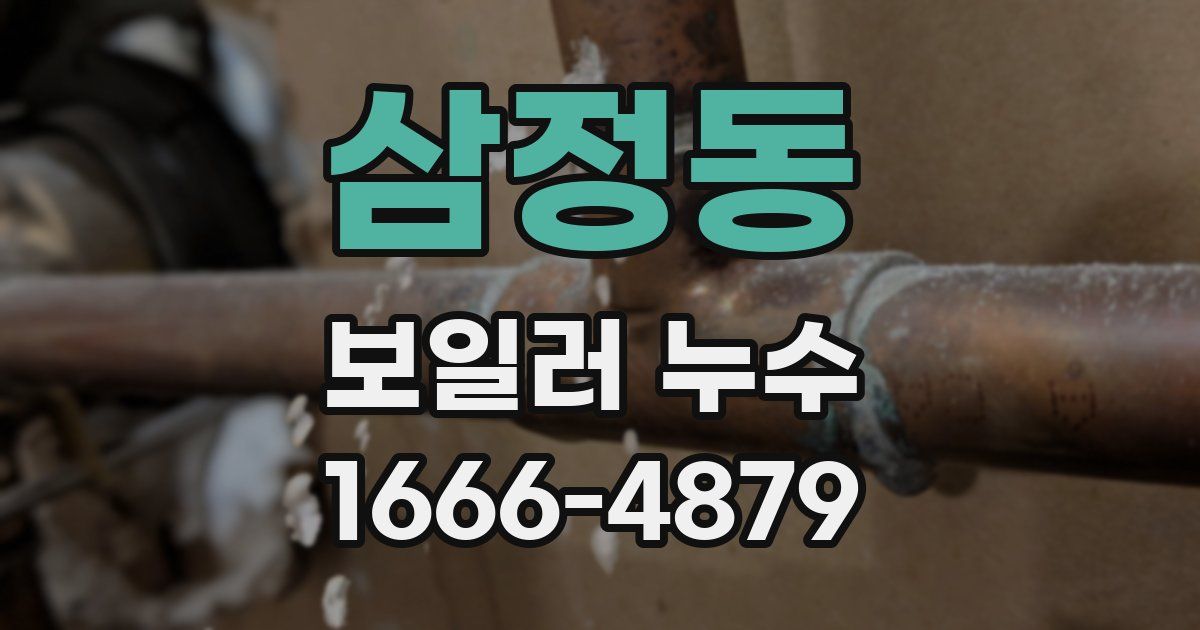 삼정동 보일러 누수