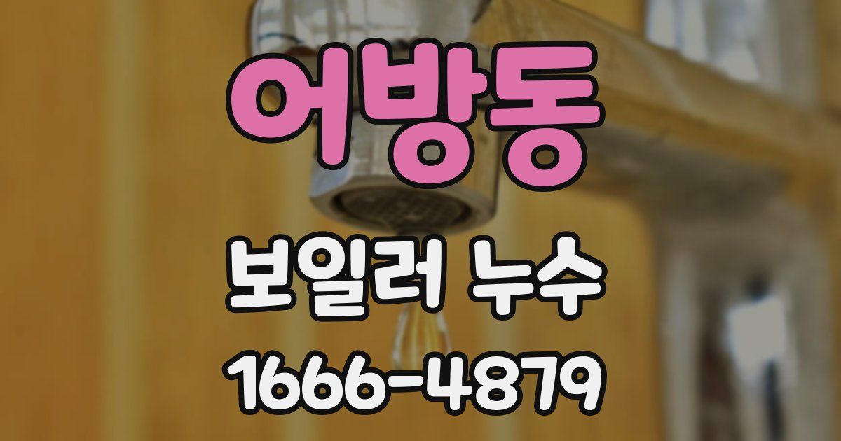 어방동 보일러 누수