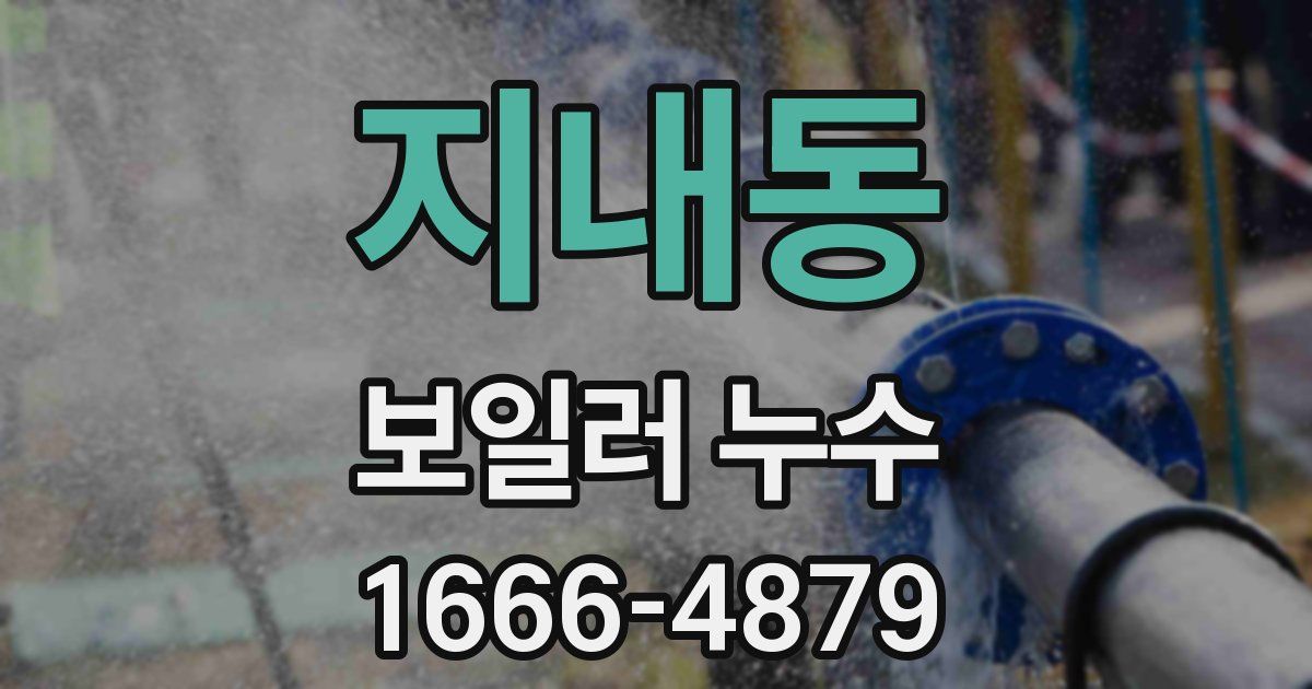 지내동 보일러 누수