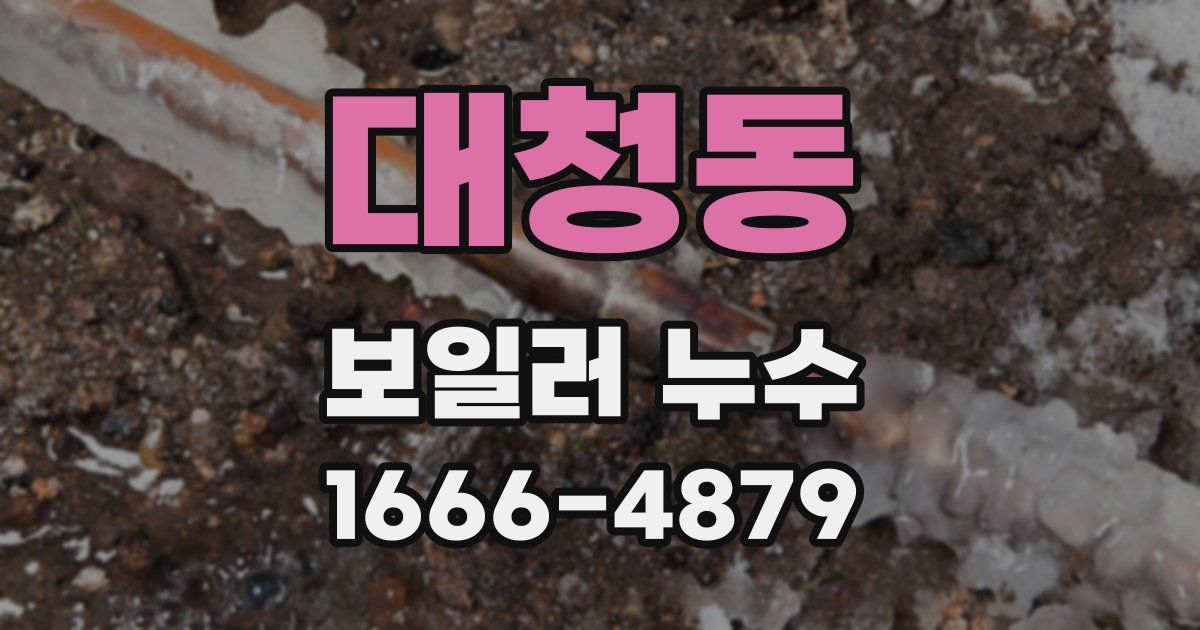 대청동 보일러 누수