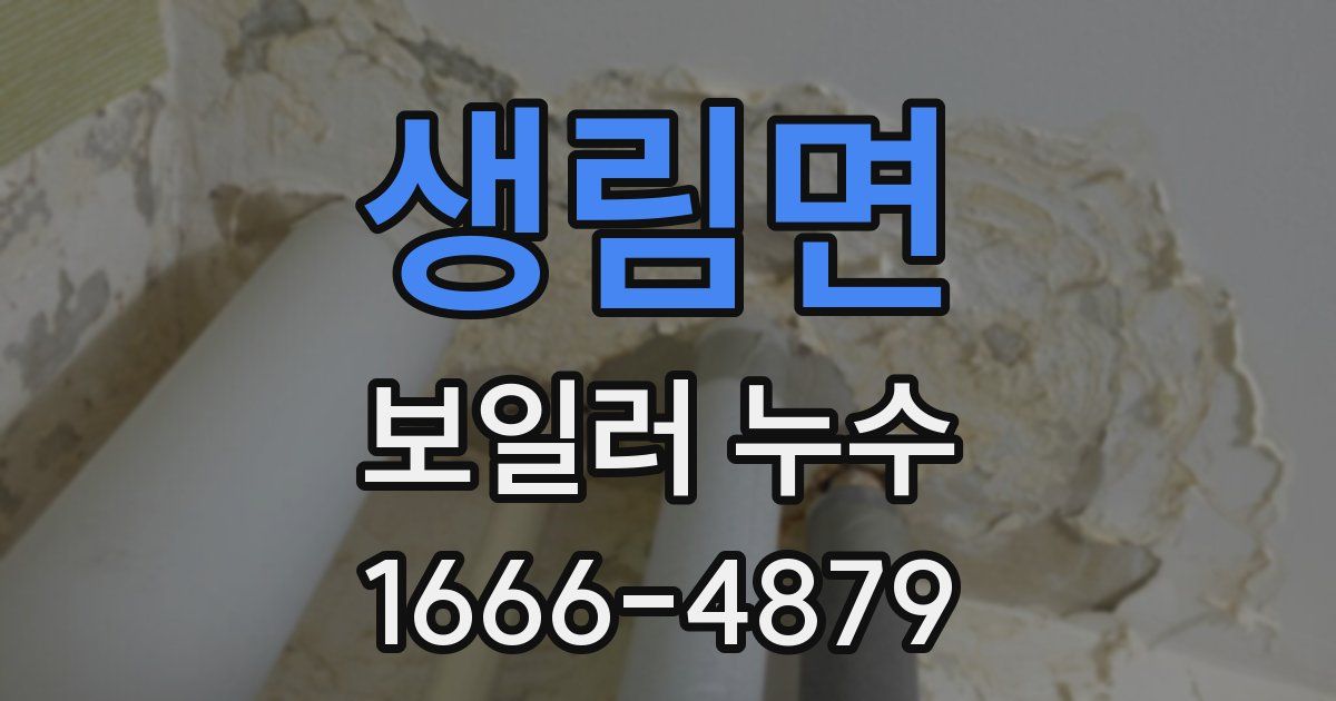 생림면 보일러 누수