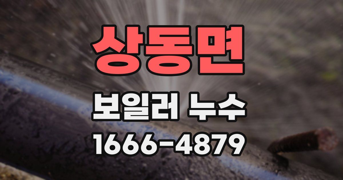 상동면 보일러 누수