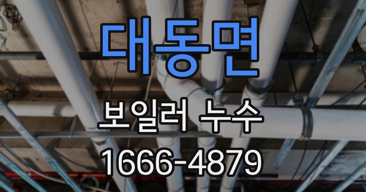 대동면 보일러 누수