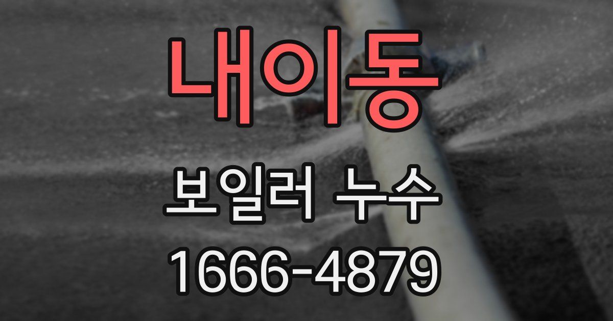 내이동 보일러 누수