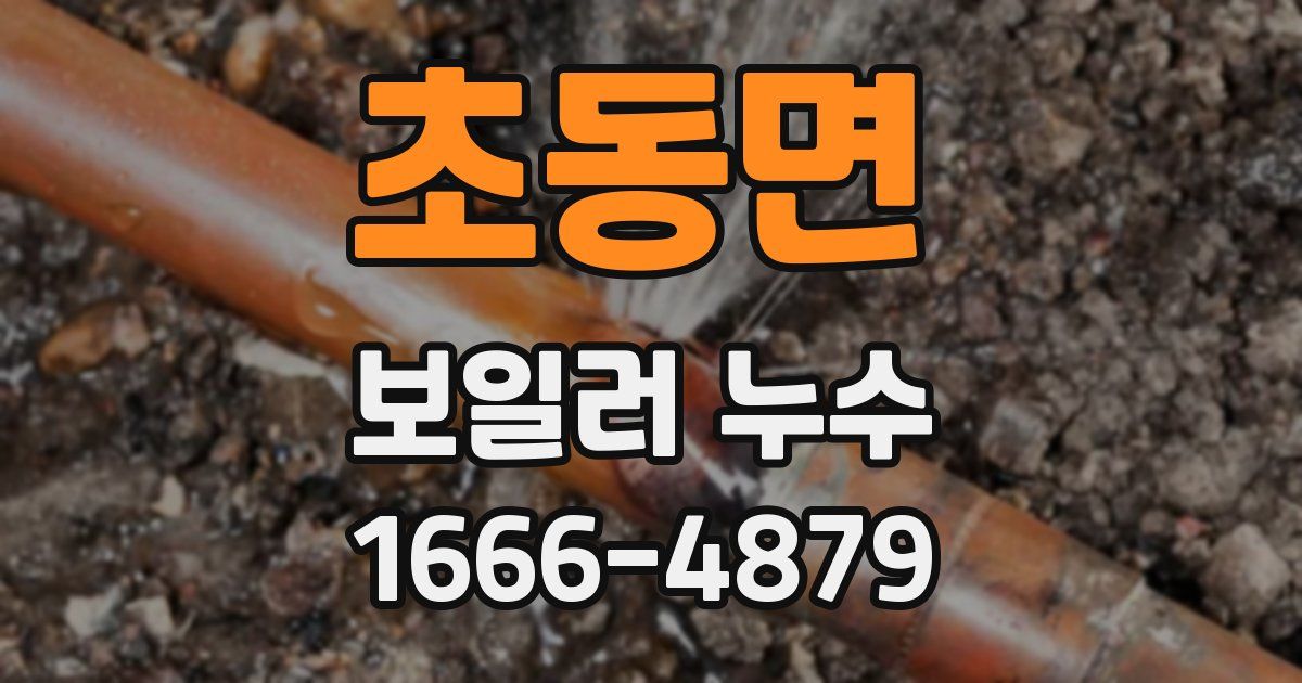 초동면 보일러 누수