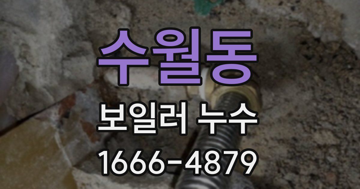 수월동 보일러 누수