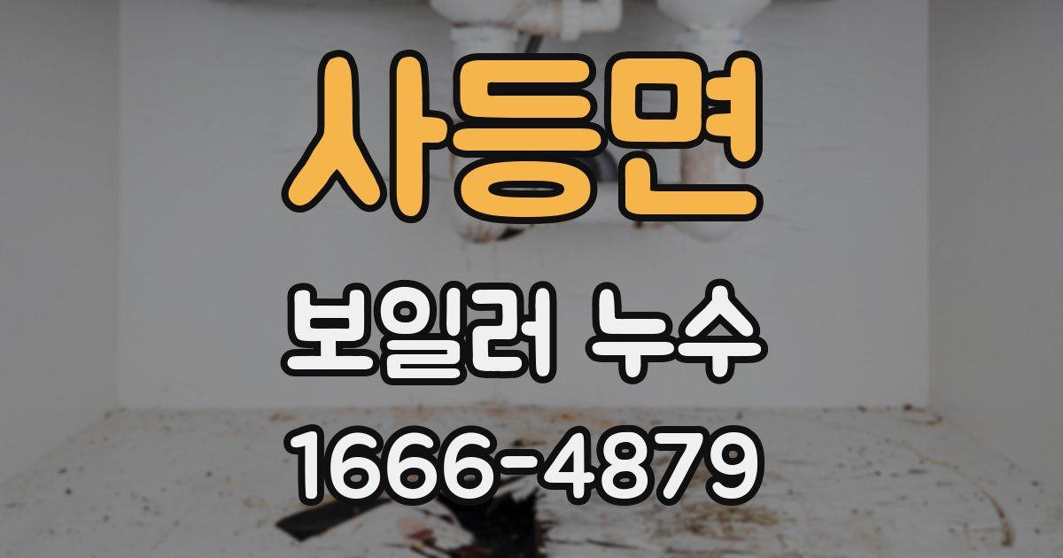 사등면 보일러 누수