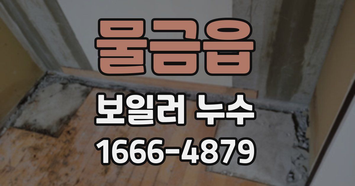 물금읍 보일러 누수