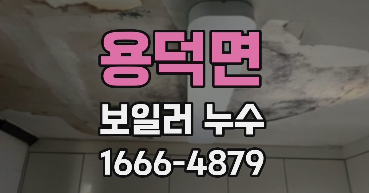 용덕면 보일러 누수
