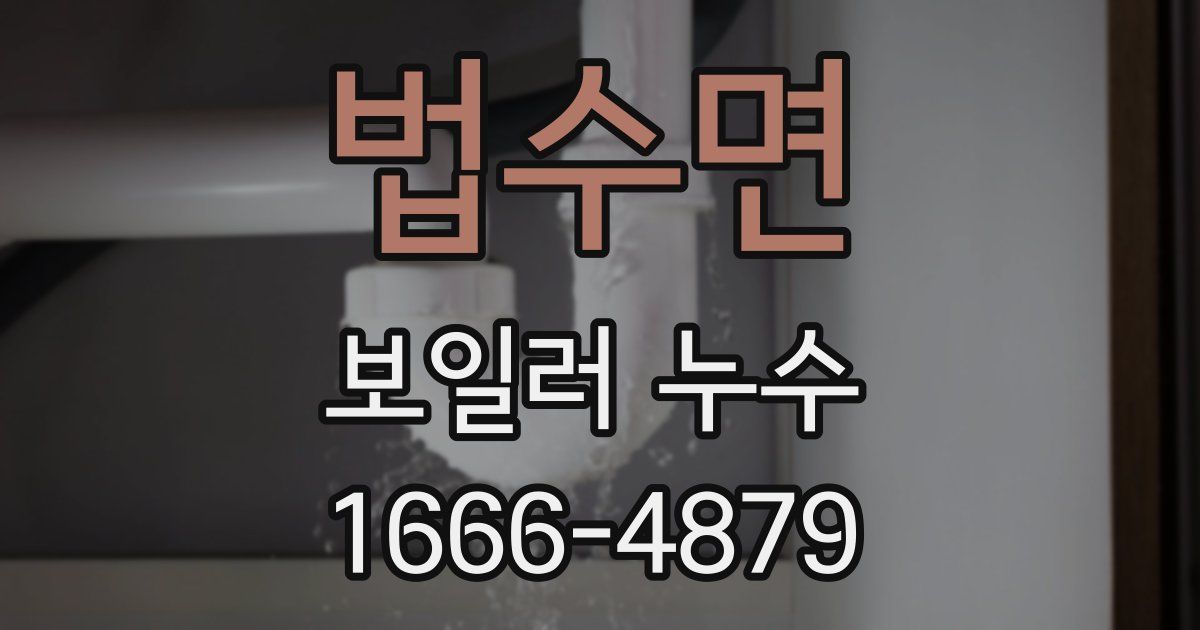 법수면 보일러 누수