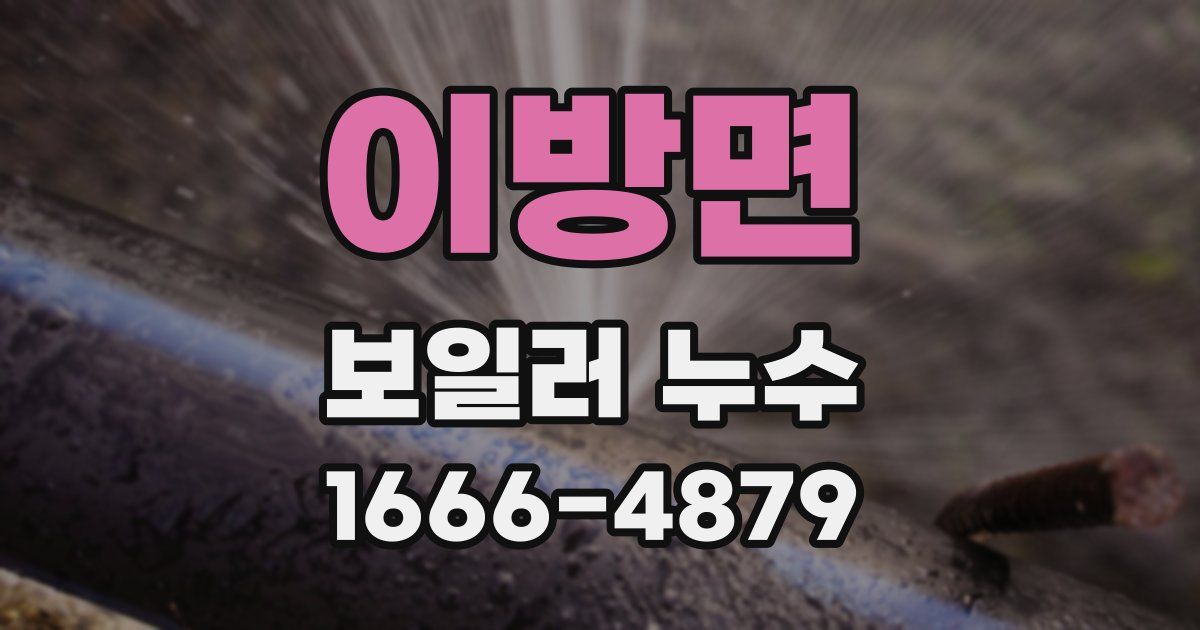 이방면 보일러 누수