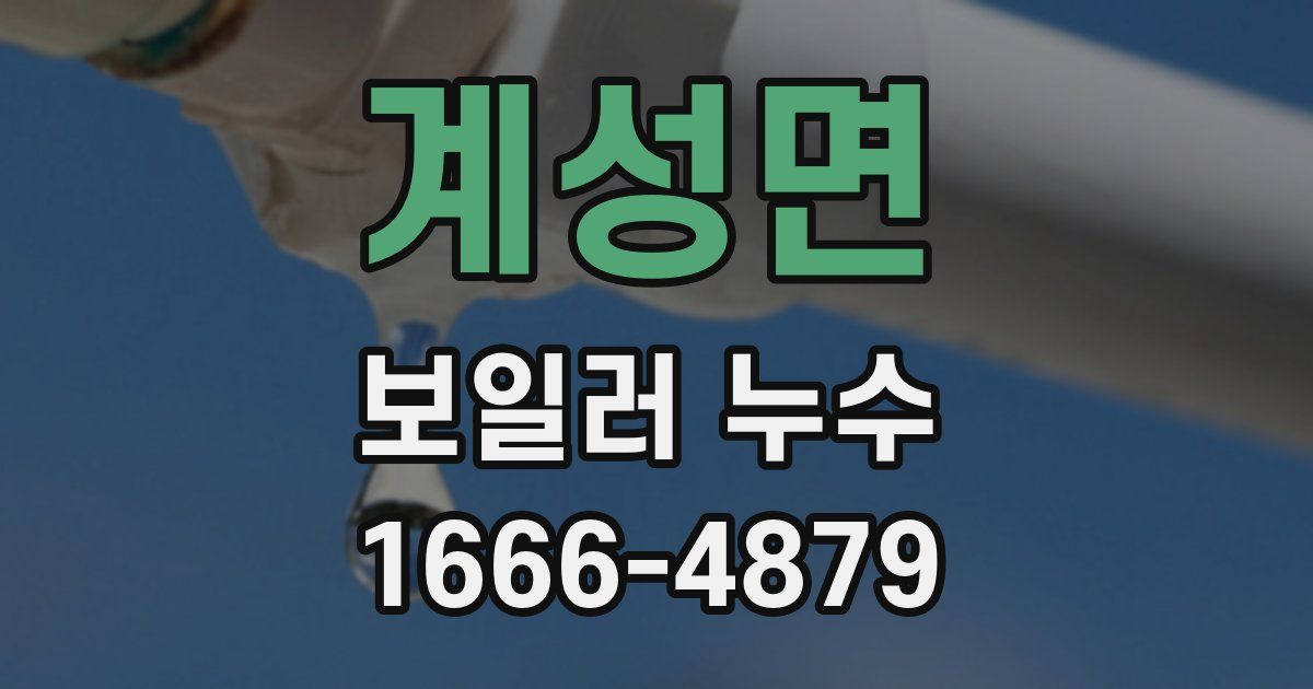 계성면 보일러 누수