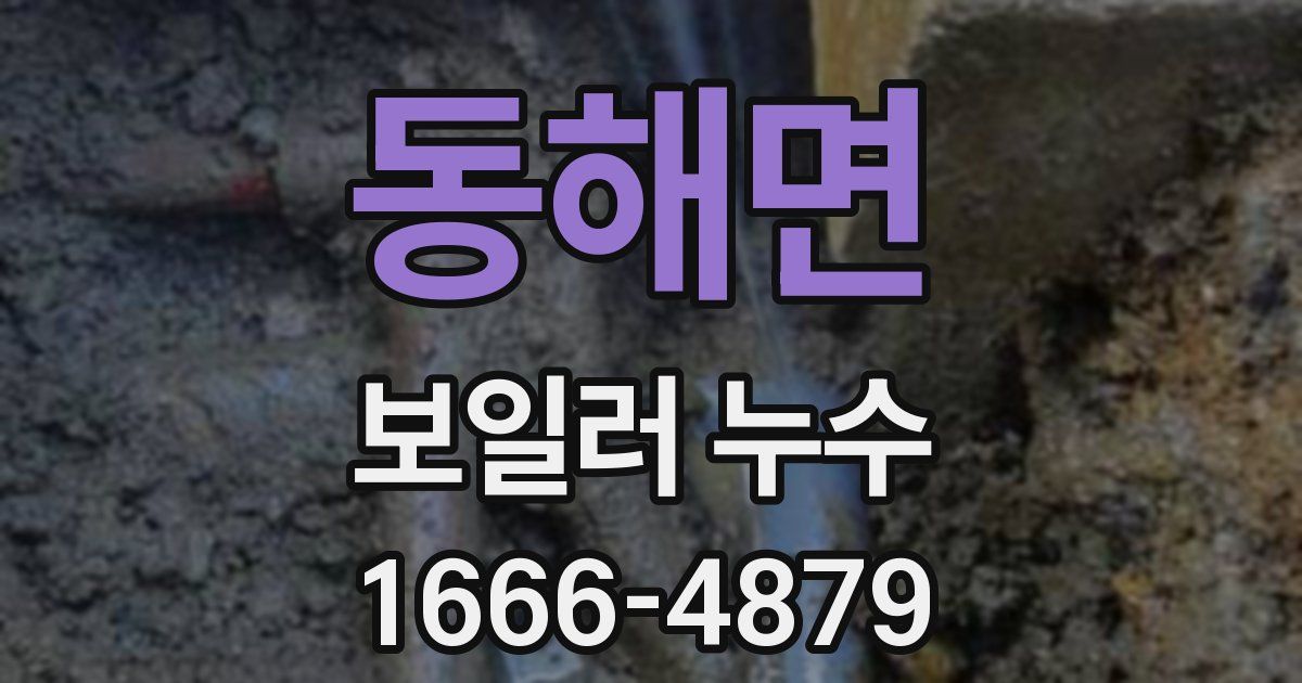동해면 보일러 누수