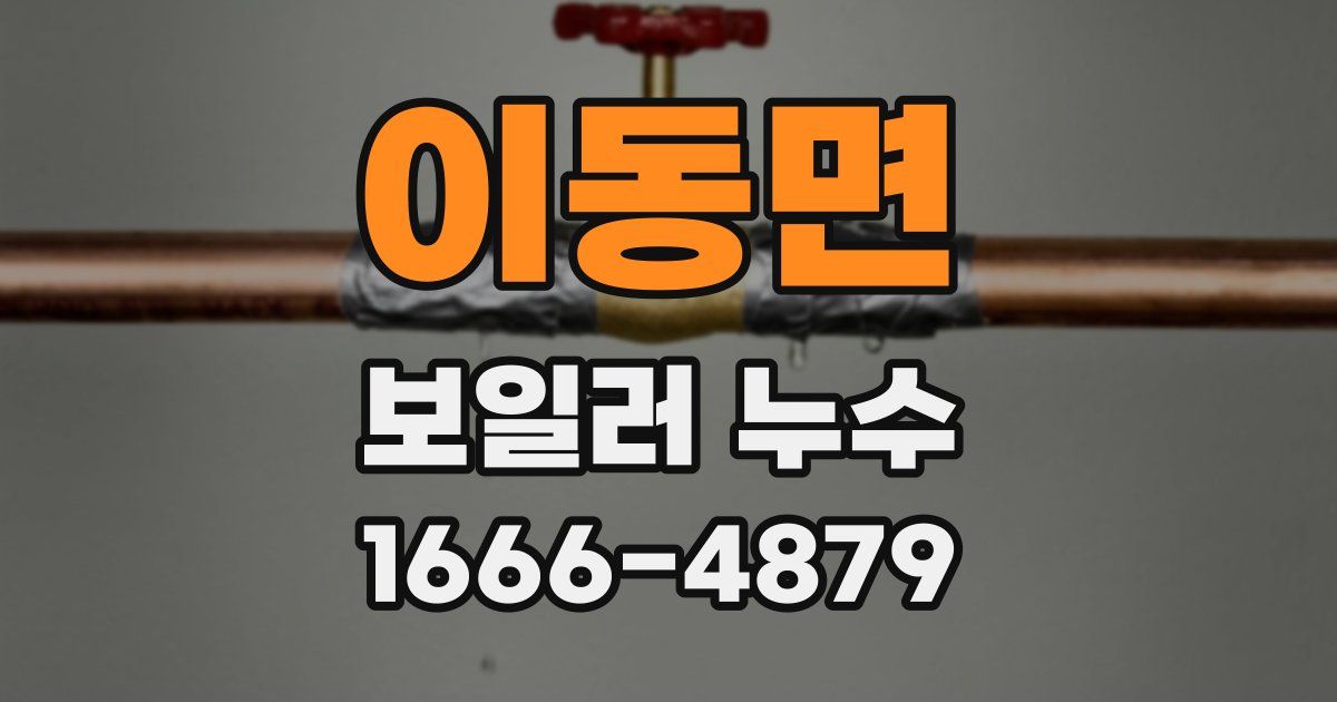 이동면 보일러 누수