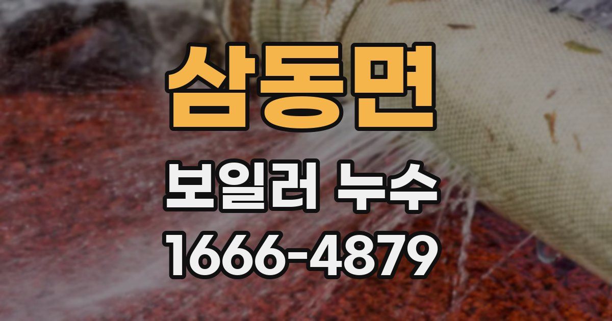 삼동면 보일러 누수