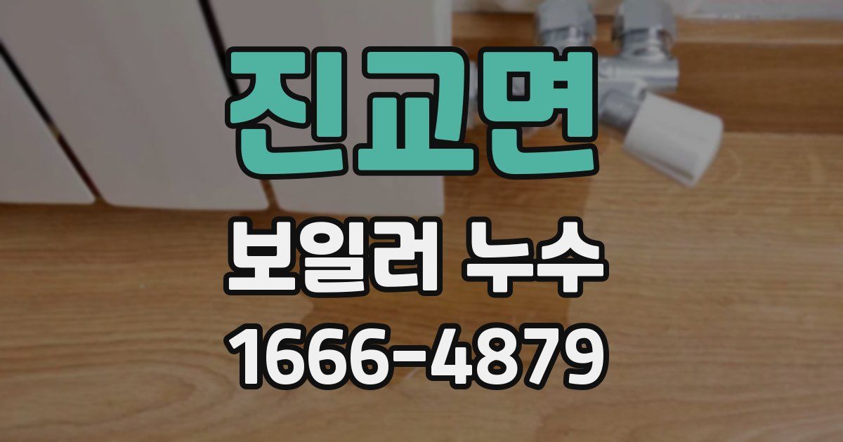 진교면 보일러 누수