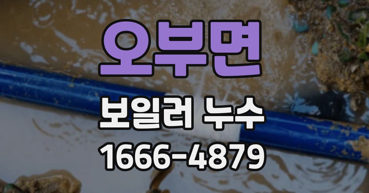 오부면 보일러 누수
